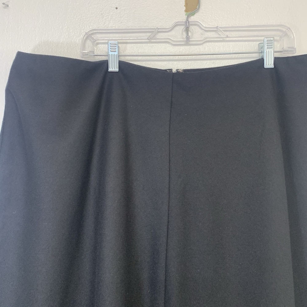 Jessica Howard Wool Blend Black Maxi Skirt‎ Sz 20 Full Flowy Lined Work Western - Picture 2 of 11